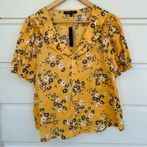 Adrienne Vittadini Breezy Daisy Blouse